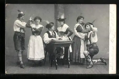 AK Schliersee, Die lustigen Schlierseer, Bühnenszene