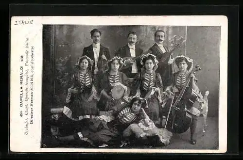 AK Trachtenkapelle Renaldi in Bühnenkleidung