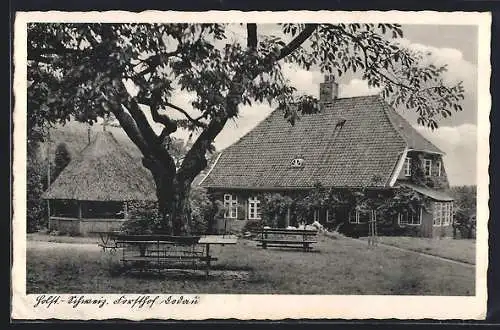 AK Dodau /Holst. Schweiz, Forsthof Dodau, mit Pavillon