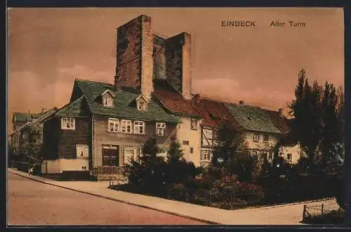 AK Einbeck, Alter Turm, von der Strasse gesehen