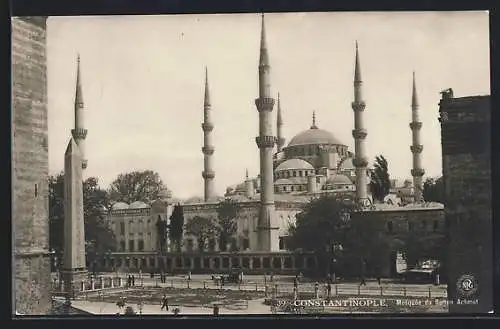 AK Constantinople, Mosquée du Sultan Achmet, Pferdekutsche