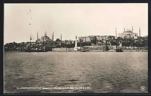 AK Constantinople, Mosquee du Sultan Ahmed et de Ste Sophie