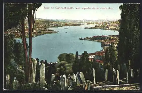 AK Constantinople, Vue superbe de la corne d`or