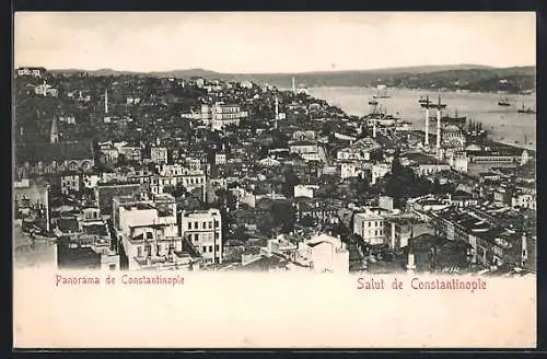 AK Constantinople, Panorama aus der Vogelschau