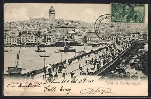 AK Constantinople, Nouveau Pont de Galata