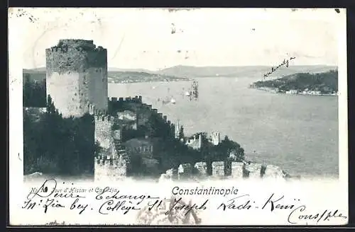 AK Constantinople, Tour d`Hissar et Canlidja