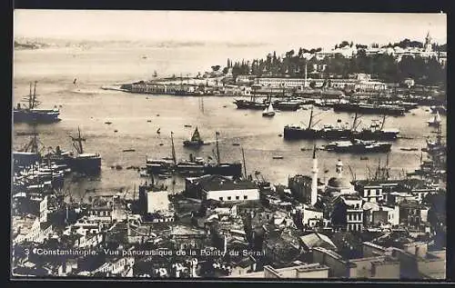 AK Constantinople, Vue panoramique de la Pointe du Serail