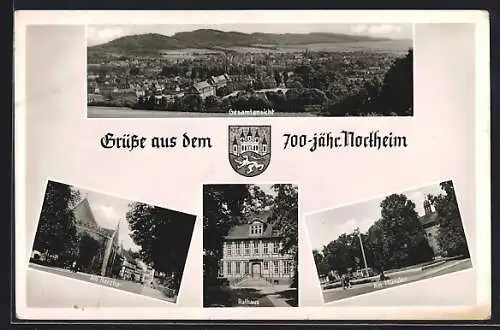 AK Northeim, Gesamtansicht, am Harztor, Rathaus, am Münster