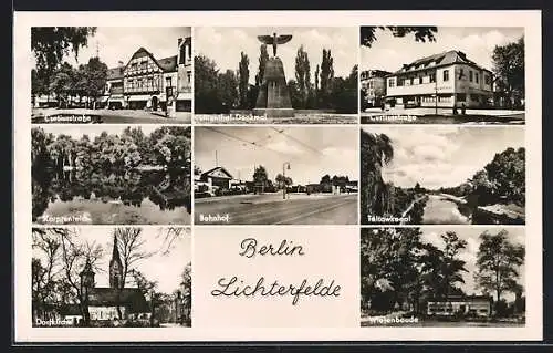 AK Berlin-Lichterfelde, Curtiusstrasse, Bahnhof, Wiesenbaude