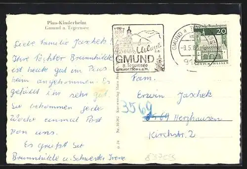 AK Gmund, Blick zum Pius-Kinderheim