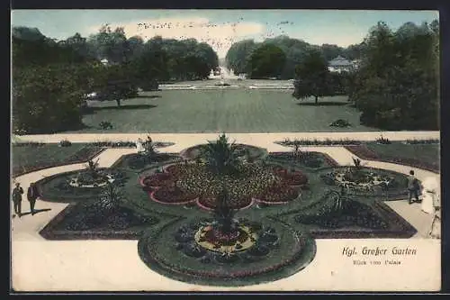 AK Dresden, Blick vom Palais in den Kgl. grossen Garten