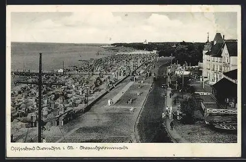 AK Arendsee /Ostsee, Strandpromenade aus der Vogelschau