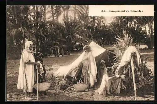AK Nomaden vor ihrem Zelt