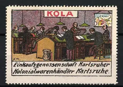 Reklamemarke Einkaufsgenossenschaft Kola Karlsruhe, Warenlager