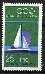 Reklamemarke München, Olympiade 1972, Segelboot