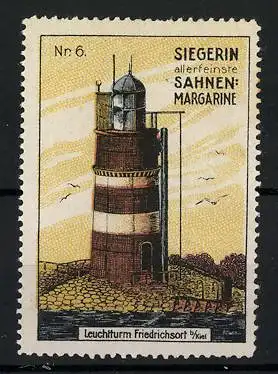 Reklamemarke Kiel-Friedrichsort, Leuchtturm, Siegerin allerfeinste Sahnen-Margarine, Bild 6