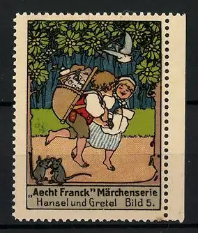 Reklamemarke Aecht Franck Kaffeezusatz, Märchenserie Hänsel & Gretel, Bild 5