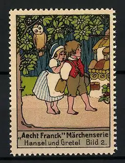 Reklamemarke Aecht Franck Kaffeezusatz, Märchenserie Hänsel & Gretel, Bild 2