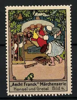 Reklamemarke Aecht Franck Kaffeezusatz, Märchenserie Hänsel & Gretel, Bild 4