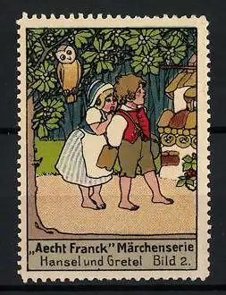 Reklamemarke Aecht Franck Kaffeezusatz, Märchenserie Hänsel & Gretel, Bild 2