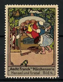 Reklamemarke Aecht Franck Kaffeezusatz, Märchenserie Hänsel & Gretel, Bild 4