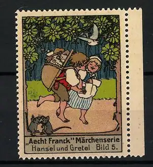 Reklamemarke Aecht Franck Kaffeezusatz, Märchenserie Hänsel & Gretel, Bild 5