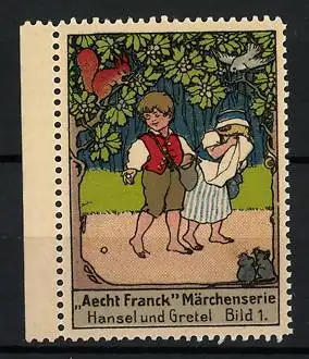 Reklamemarke Aecht Franck Kaffeezusatz, Märchenserie Hänsel & Gretel, Bild 1