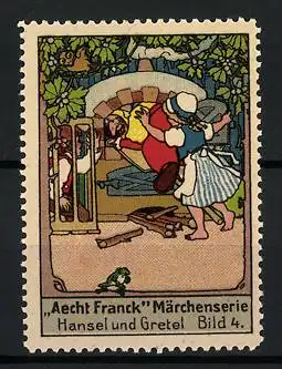 Reklamemarke Aecht Franck Kaffeezusatz, Märchenserie Hänsel & Gretel, Bild 4