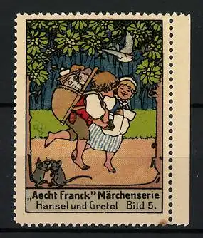 Reklamemarke Aecht Franck Kaffeezusatz, Märchenserie Hänsel & Gretel, Bild 5