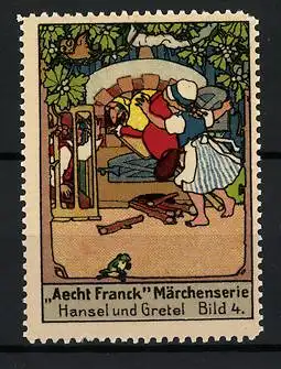 Reklamemarke Aecht Franck Kaffeezusatz, Märchenserie Hänsel & Gretel, Bild 4