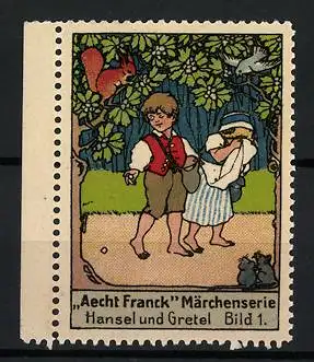 Reklamemarke Aecht Franck Kaffeezusatz, Märchenserie Hänsel & Gretel, Bild 1