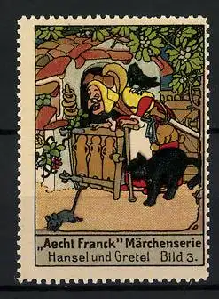 Reklamemarke Aecht Franck Kaffeezusatz, Märchenserie Hänsel & Gretel, Bild 3