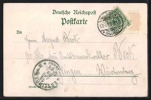 Lithographie Kyffhäuser / Kaiser Wilhelm Denkmal, Gebäudeansicht