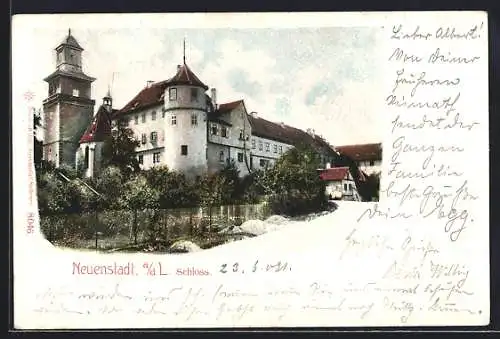 AK Neuenstadt / Linde, das Schloss