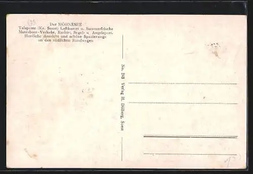AK Soest, Möhne-See Talsperre, Sperrmauer-Überlauf