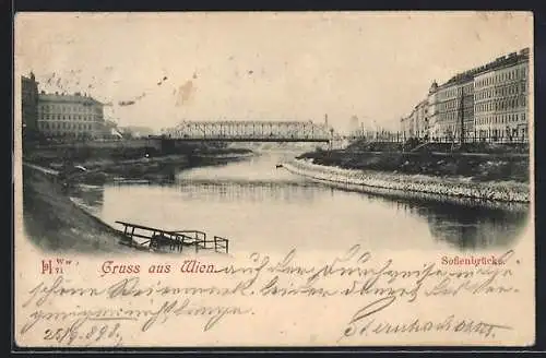 AK Wien, Blick zur Sofienbrücke