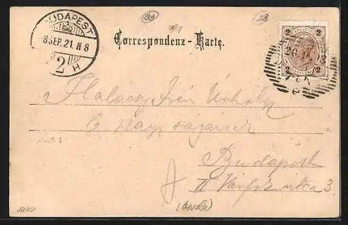 AK Wien, Bellariastrasse mit Passanten