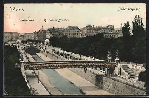 AK Wien, Wienportal, Karolinen-Brücke, Johannesgasse