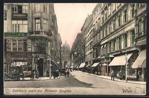 AK Wien, Kohlmarkt gegen das Michaeler Burgtor