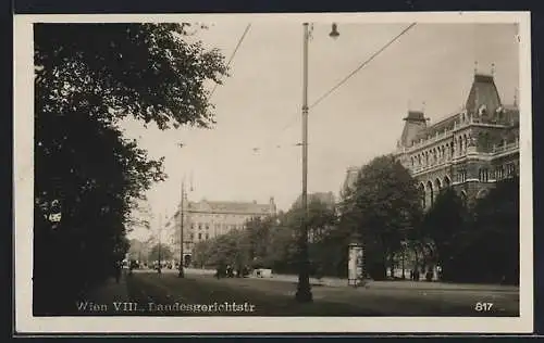 AK Wien, Partie an der Landesgerichtstrasse