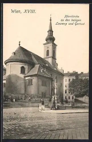 AK Wien, Pfarrkirche zu den heiligen Laurenz und Gertrud