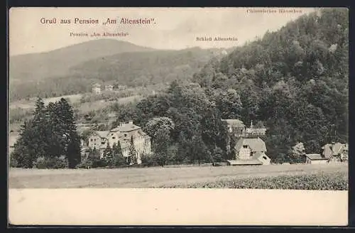 AK Altenstein / Thür., Pension Am Altenstein, Schloss, Chinesisches Häuschen