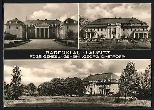 AK Bärenklau / Lausitz, FDGB-Genesungsheim Georgi Dimitroff