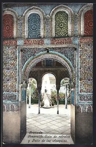 AK Granada, Generalife, Sala de retratos y Patio de las Acequias