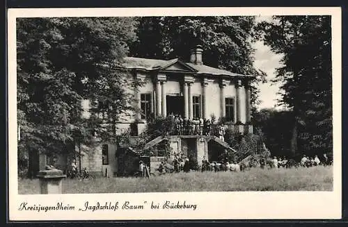 AK Bückeburg, Aussenansicht vom Kreisjugendheim Jagdschloss Baum