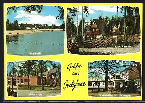 AK Ovelgönne / Celle, Strandbad, Landheim der Humboldtschule, Ferienhäuser