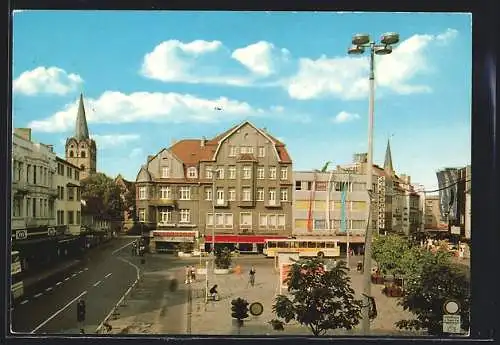 AK Herford, Marktplatz aus der Vogelschau