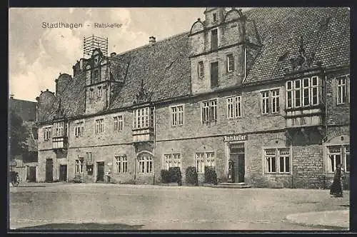 AK Stadthagen, Gasthaus Ratskeller im Ratshaus