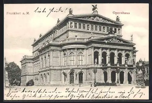 AK Frankfurt a. M., Blick auf das Opernhaus