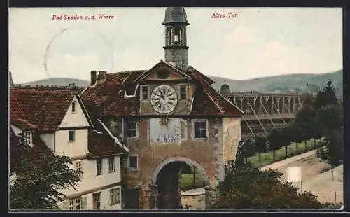 AK Bad Sooden a. d. Werra, Altes Tor mit Glockenturm